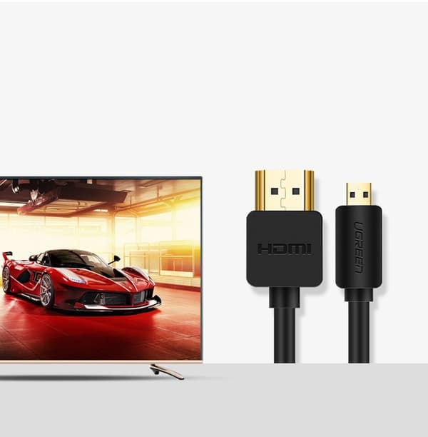 HDMI-micro-HDMI-sovitinkaapeli 2.0v 4K 60Hz 30AWG 1.5m musta