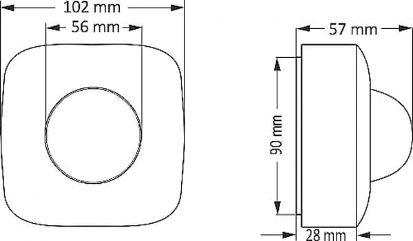 F&F Infraröd rörelsesensor DR-09B för hallar