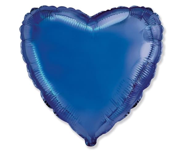 Folieballon 46 cm hjerteblå