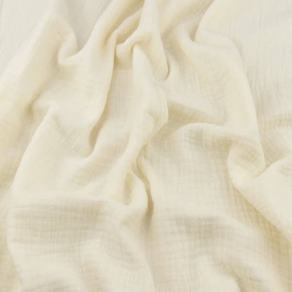 Bomuldsmuslin, ecru farve