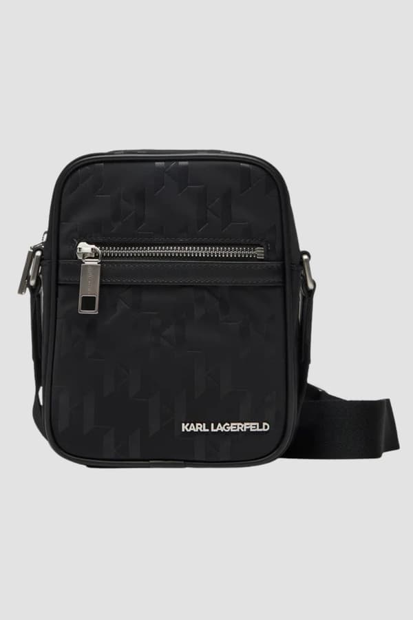 Karl Lagerfeld svart herrväska med monogram