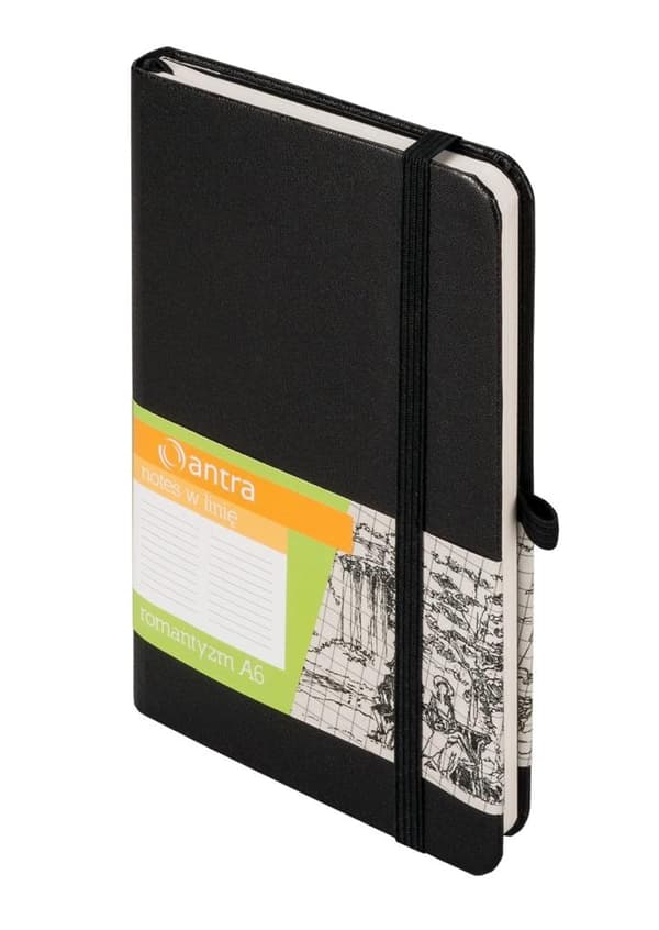 Notesbog A6 Romantiklinje Sort