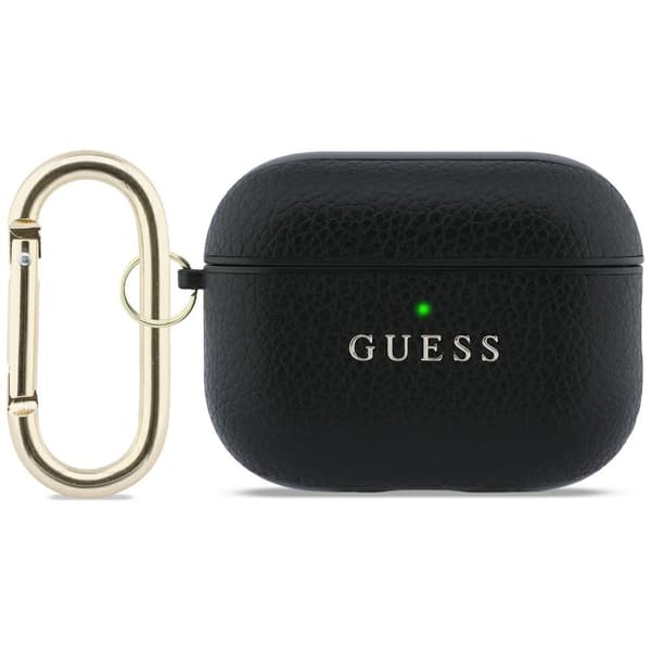 Guess Grained Classic Logo-etui til AirPods Pro 3, sort