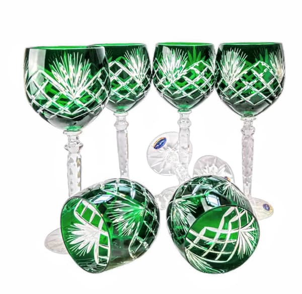 Smaragdkrystalvinglas 280 ml Ananas