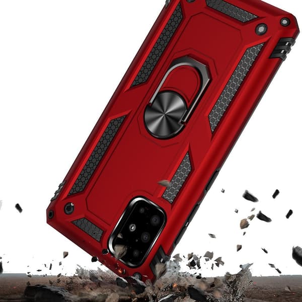 Pansarskal för Samsung Galaxy A51, Nox Case Ring, röd