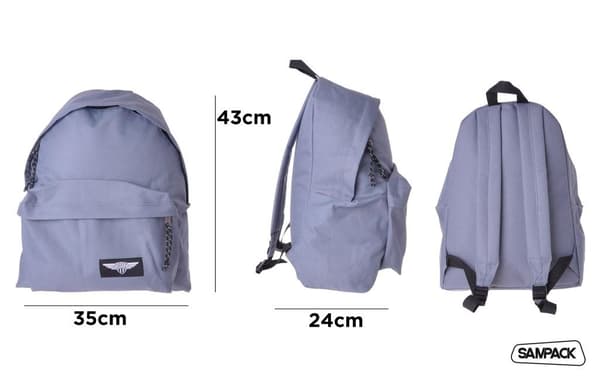 Sampack grå rygsæk