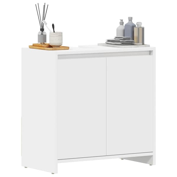 vidaXL badeværelsesskab hvid 60x33x61 cm spånplade