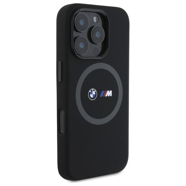 BMW M Silikone Trykt Ring MagSafe-cover til iPhone 16 Pro Max, Sort