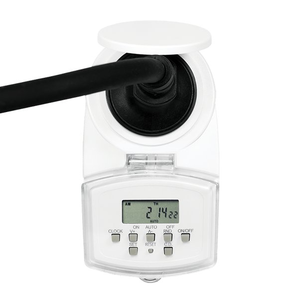 Digital udendørs timer IP44 LogiLink LCD stikkontaktprogrammerer 20 programmer