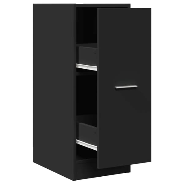 vidaXL apoteksskab sort 30x41x77,5 cm træbaseret materiale