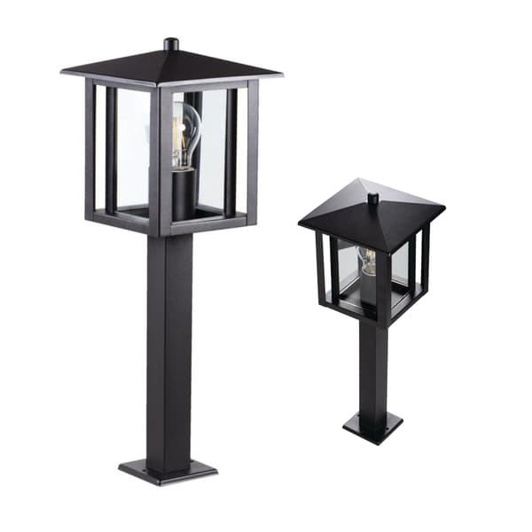SELTO puutarhatolppavalaisin 50 cm musta E27 IP44