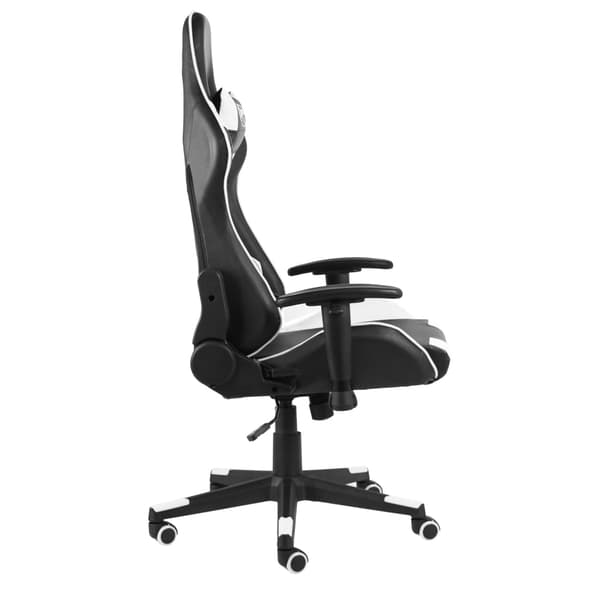 vidaXL snurrande spelstol, vit, PVC