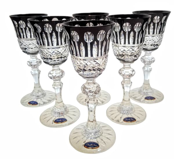 Eksklusive sorte likørglas 60 ml 6 stk.