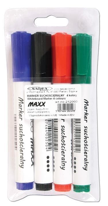 Maxx whiteboardmarker i 4 farver