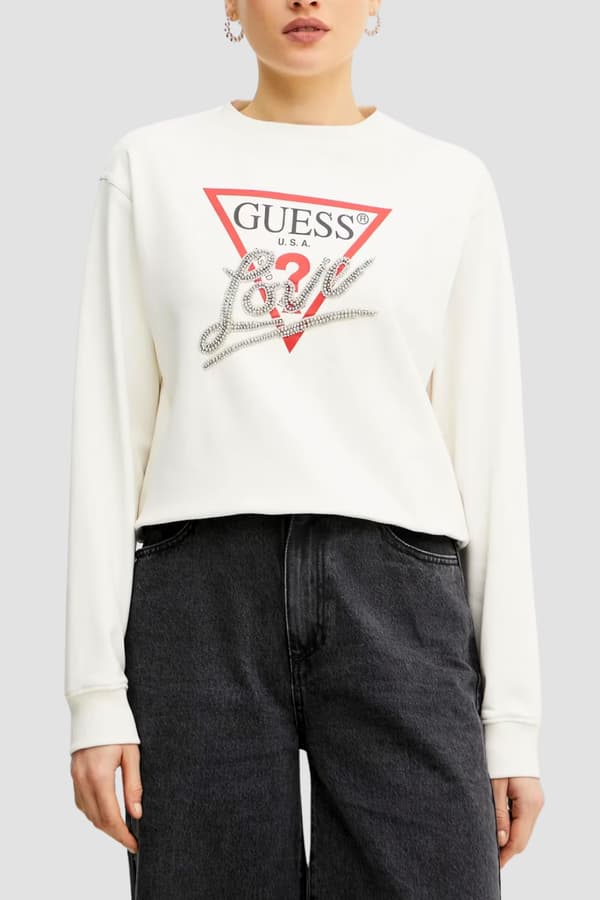 Guess Vit Damtröja Love M