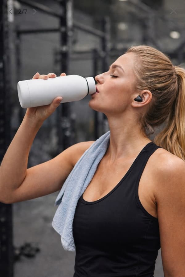 500 ml ståltermosflaska för varma och kalla drycker, vit