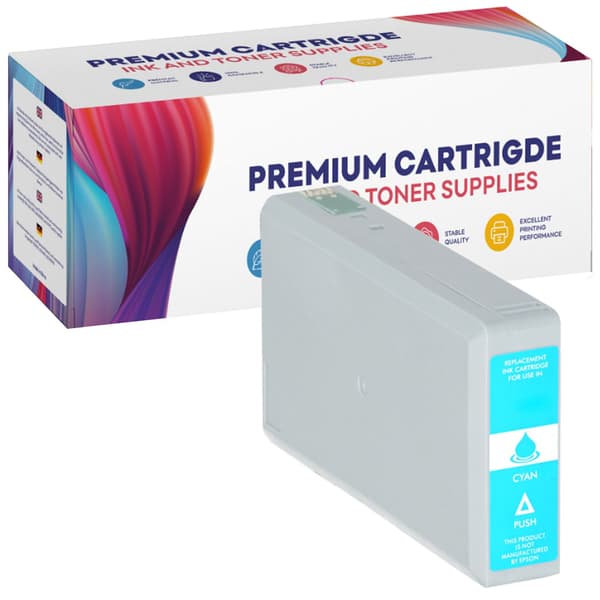 Blæk til Epson GP-E7902C cyan - kompatibel blæk