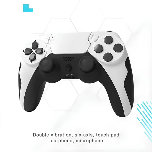 GAMINJA P48 Trådløs Gamepad til PS4/PS3 PC Controller med Vibration og Turbo-tilstand til Konsoler og PC