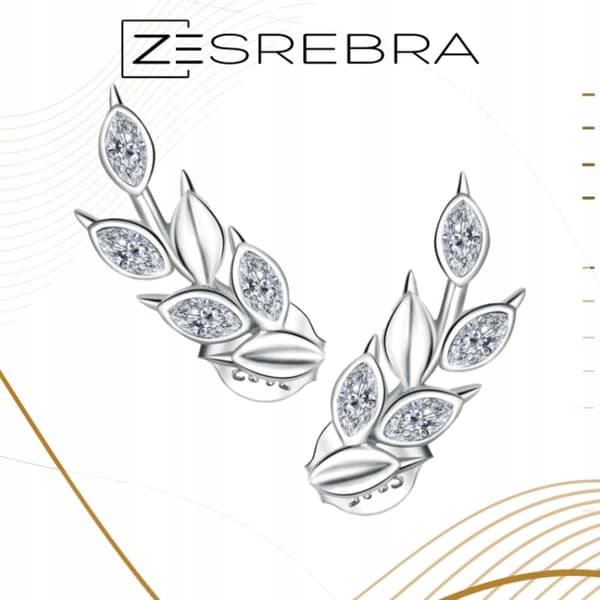 Silver boho kvistörhängen S925 zirkoner