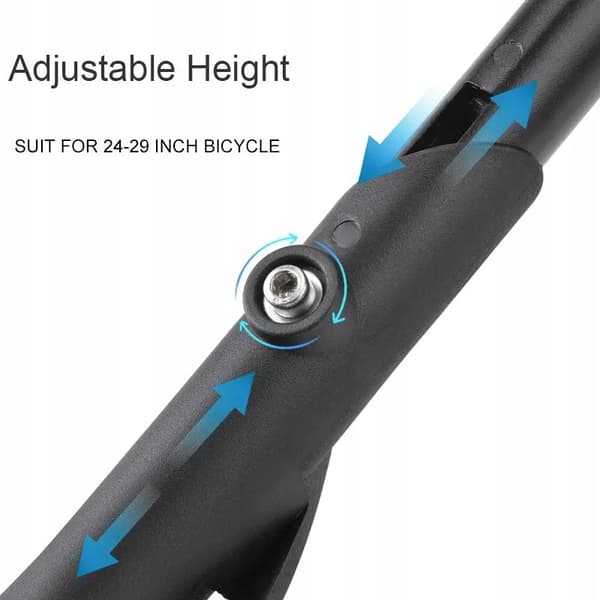 Justerbart centralt monterat cykelstöd 24 - 29"