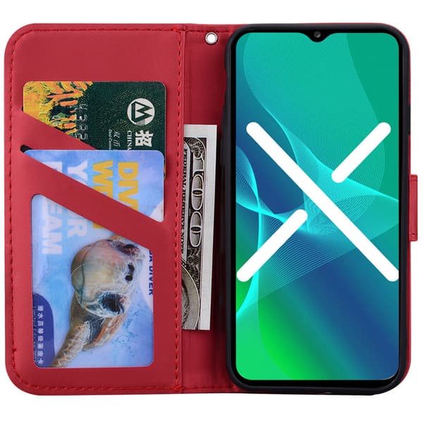 Pung-etui til Samsung Galaxy A52 / A52S, Kat, Rød