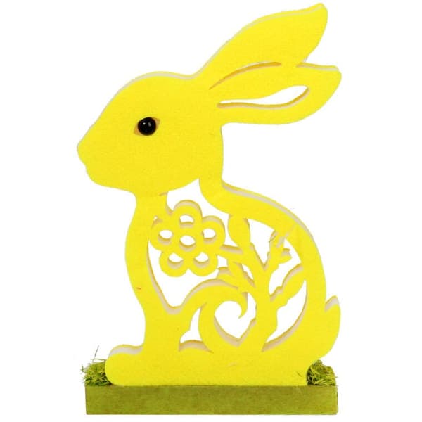 Påskhare skumfigur stående gul 24cm