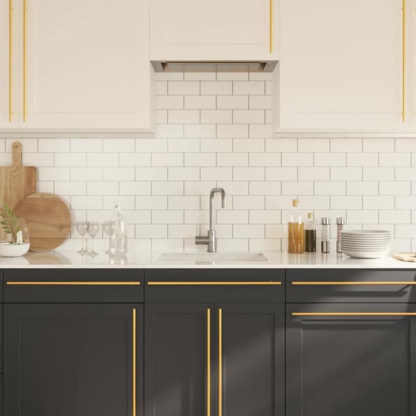 vidaXL skabsgreb, 20 stk., guld, 480 mm, rustfrit stål