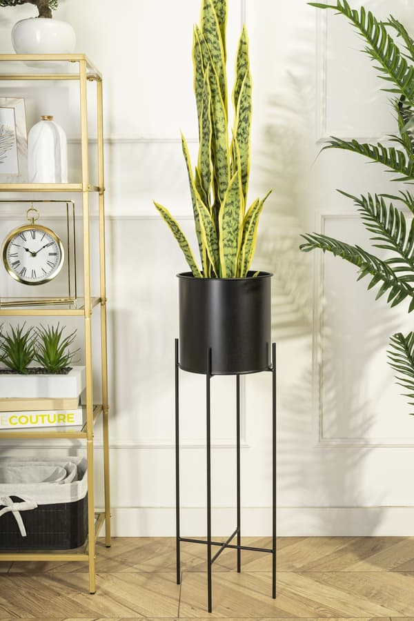 Kukkateline kannella 75 cm musta