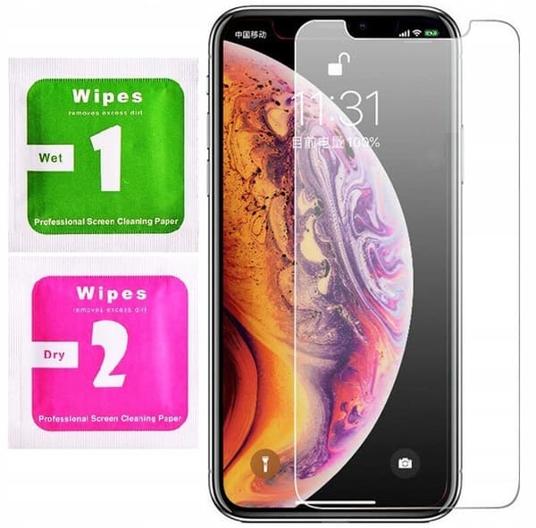 ETUI til iPhone X / XS ARMOR ANTI-CHOCK ETUI TRANSPARENT + GLAS