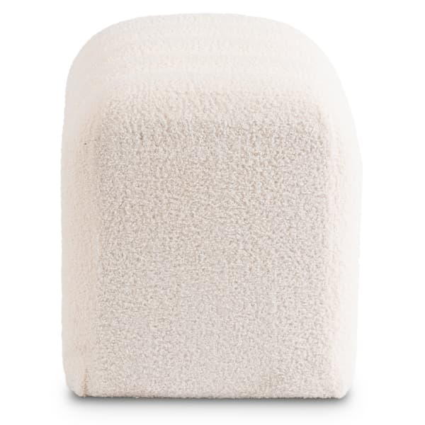 Klädd KARBON Puff, Cremefärgad sits, Modern