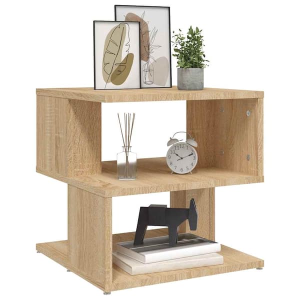 vidaXL sidebord Sonoma eg 40x40x40 cm spånplade