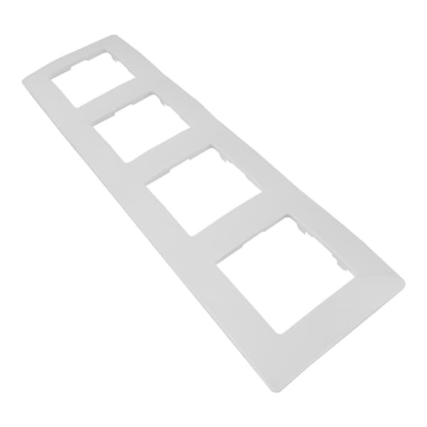 Fyrdubbel vit ram Niloe 665004 Legrand 0043