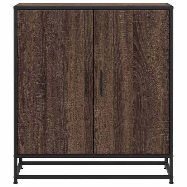vidaXL skab brunt egetræ 68x35x76 cm træbaseret materiale