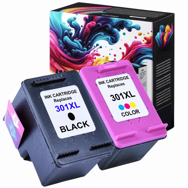 2x blækpatroner til HP GP-H301XL sort+CMY GP