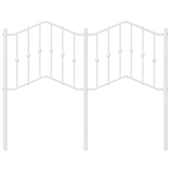 vidaXL metalsengegavl hvid 120 cm