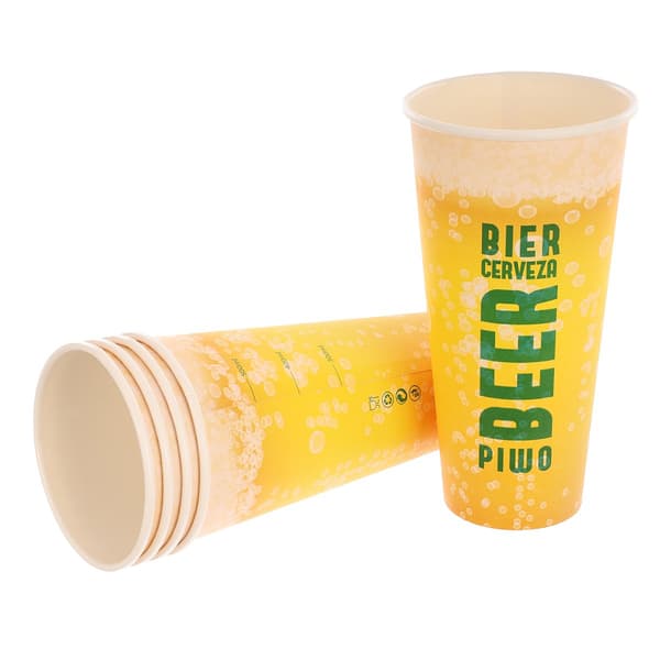 500ml pappersmugg för öl, 0% plast/gratis, SUP, ECO, 50 st.
