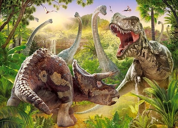 Palapeli 180 palaa B-018413 Dinosaurusten taistelu
