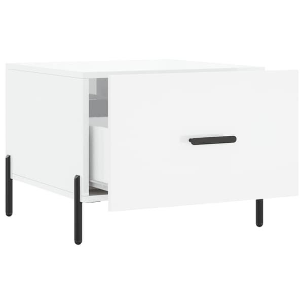 vidaXL Soffbord högglansvitt 50x50x40 cm