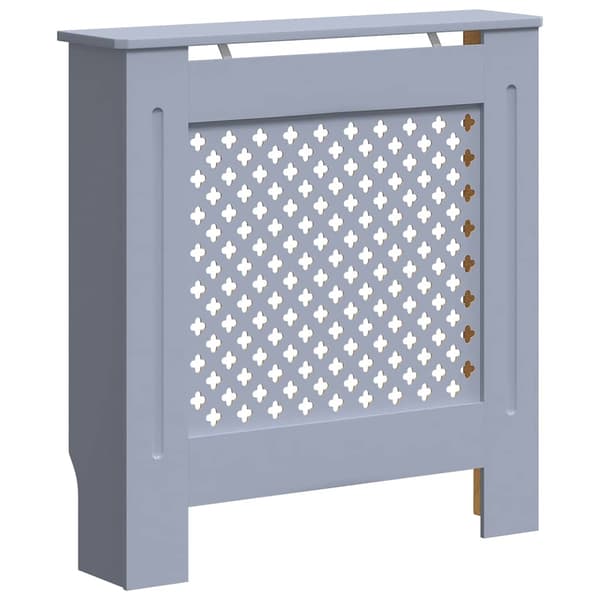 vidaXL radiatordæksel, MDF, grå, 78 cm