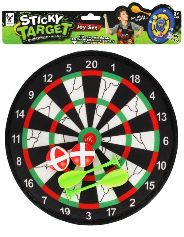Dartskive med kugler og pile