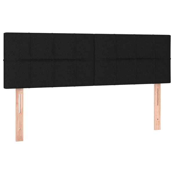 vidaXL sengegavle, 2 stk., sort, 72x5x78/88 cm, stof