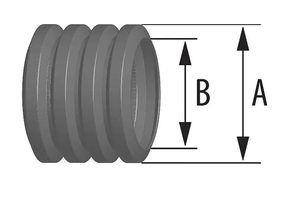 Korrugerat skyddsrör för fordon, flexibelt, svart, 12x9mm, 1 m