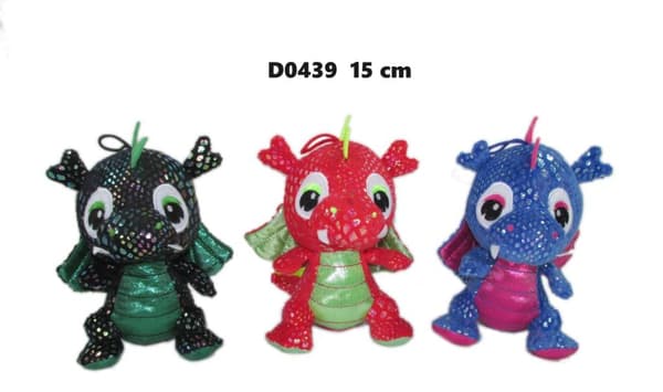 Skinnende drage 15 cm MIX