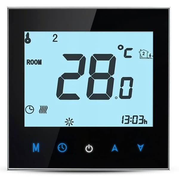 Cronos AC605H-WIFI-termostaatti musta