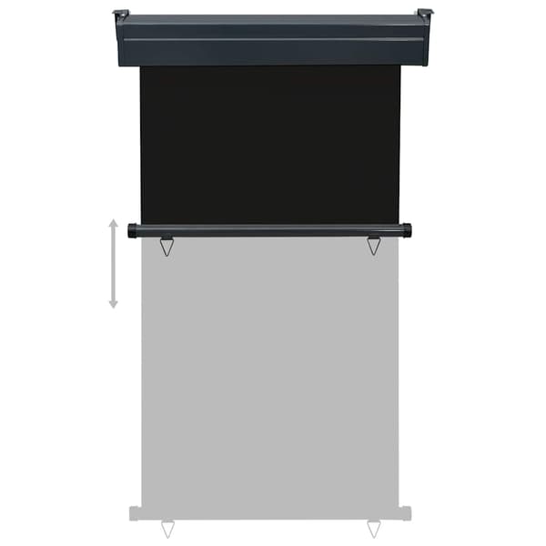 vidaXL sidemarkise til balkon 100 x 250 cm sort