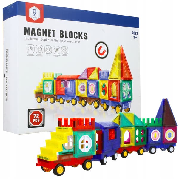 [paket] Magnetiska block 72 st bilhus U858