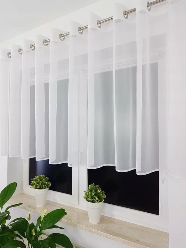 Valmis voile-verho silmukoilla 400x110cm