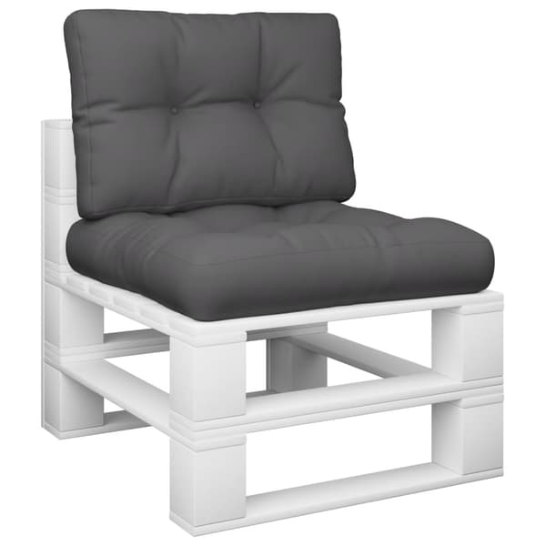 vidaXL Pallsoffkuddar, 2 st, Antracit, Tyg