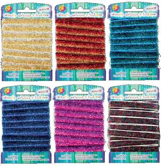 Glitterband 3 m x 1 cm lila