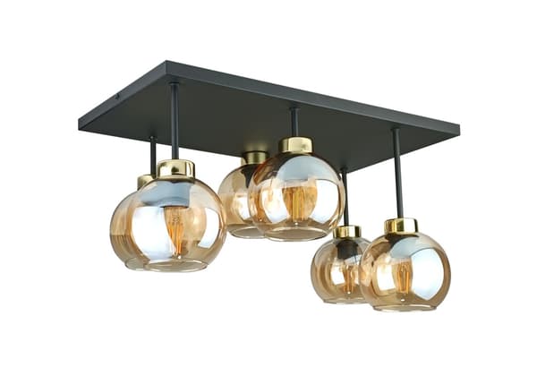 Loftlampe 6xE27 Nessa Guld/Honning
